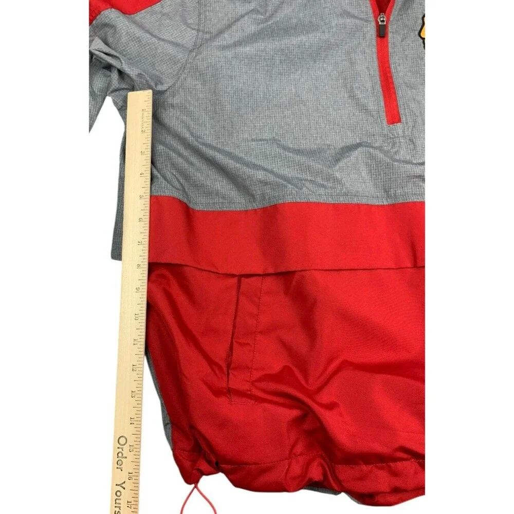 Chicago Blackhawks 1/4-Zip Windbreaker Rain Jacket Pullover, Men’s Size XL